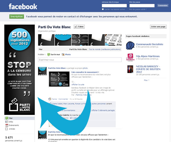 Fais connaitre le Mouvement Blanc sur Facebook !